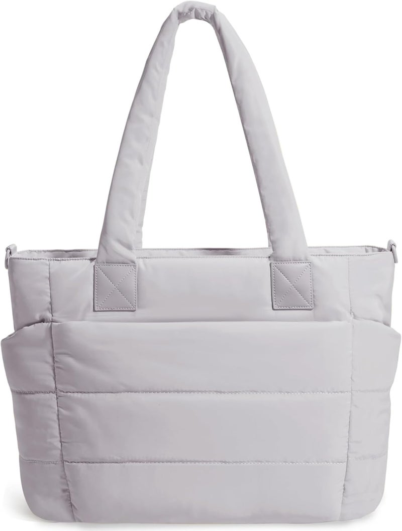 GASSDA Tote Bag for Women Puffer Tote Bag Large Nurse Bags Shoulder Handbag with Zipper for Work Travel - Image 1